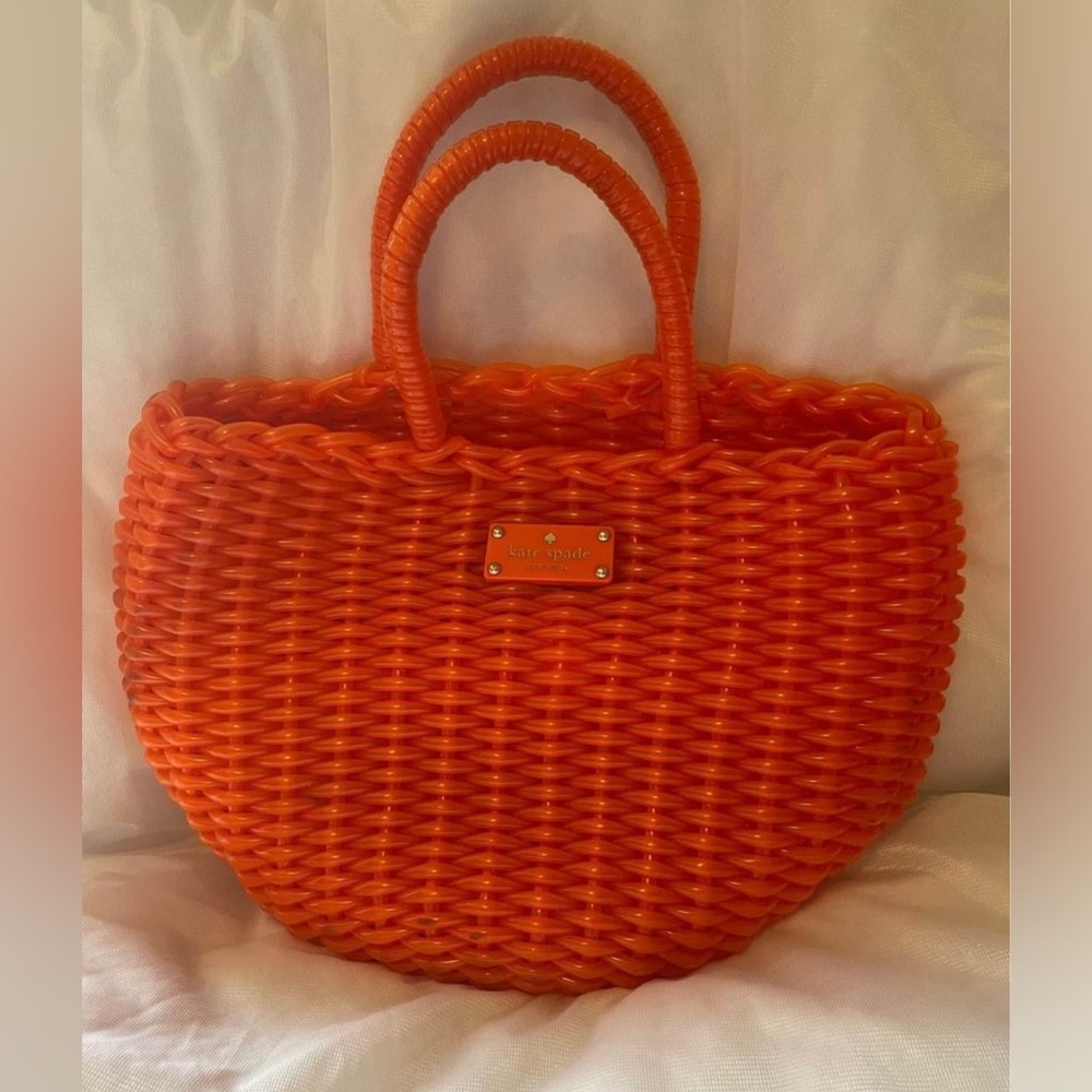 Original KATE SPADE Orange Woven Rubber Tote